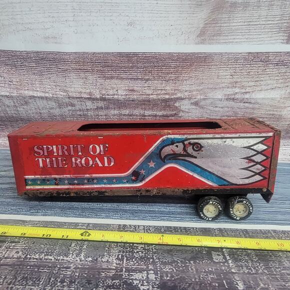 Nylint Pressed Steel Semi Trailer Has surface rust but solid parts/repair - Picture 6 of 11